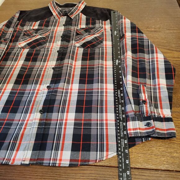 Parish Nation Scully Snap Up Western Plaid 2XL Shirt Canvas, Roll-Tab‎ Sleeves - Picture 4 of 16